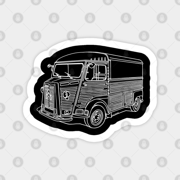 Classic french van Sticker by jaagdesign